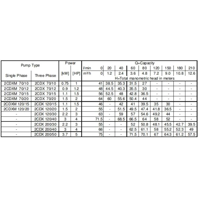 Насос Ebara 2CDXE/I 120/20 IE3 (арт. 1621206604I) Насос Ebara 2CDXH/I 120/30 IE3 (арт. 1989309004I) — изображение 4