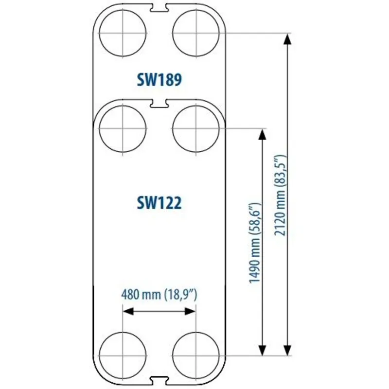 Теплообменник Sondex SW122 Теплообменник Sondex SW189 — изображение 2