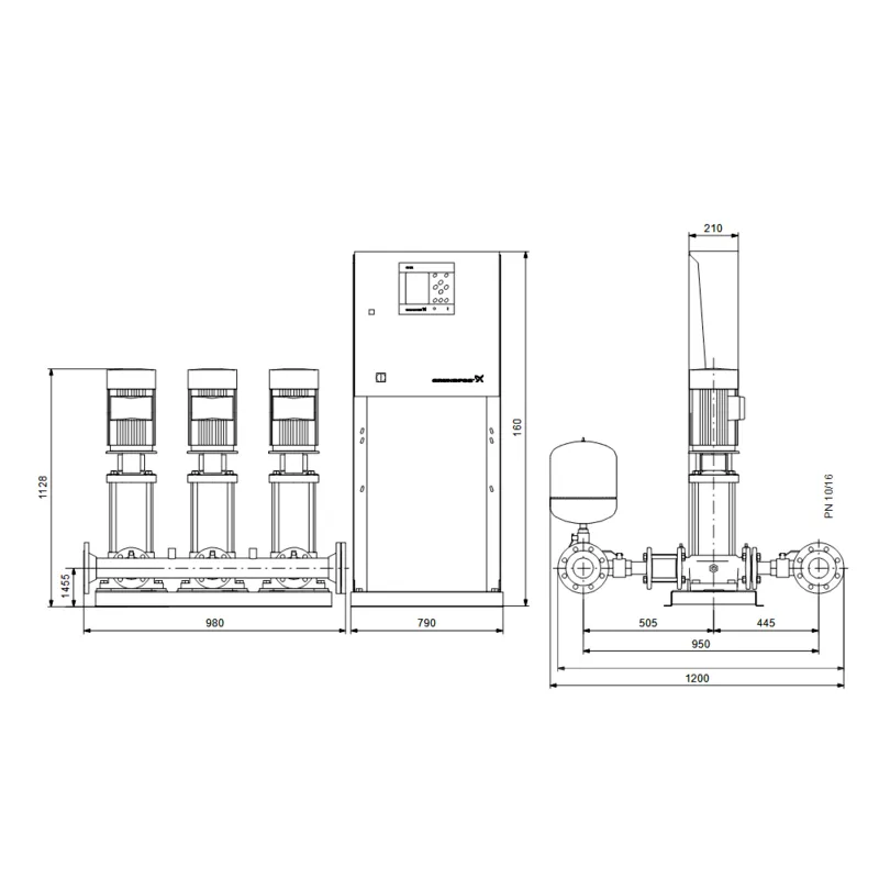 Насосная станция Grundfos HYDRO MPC-S 3 CR 15-7 (арт. 95044766) Насосная станция Grundfos HYDRO MPC-S 3 CR 15-7 (арт. 95044766) — изображение 4