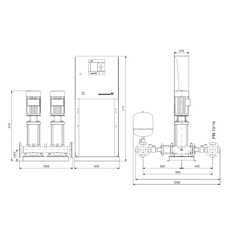 Насосная станция Grundfos HYDRO MPC-S 2 CR 32-2-2 (арт. 95044812) Насосная станция Grundfos HYDRO MPC-S 2 CR 32-2-2 (арт. 95044812) — изображение 4