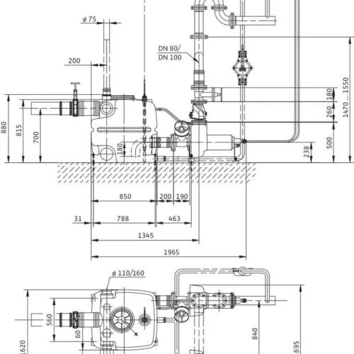 Насосная станция Wilo WILO-DRAINLIFT XXL 840-2/1,7 (арт. 2509000)