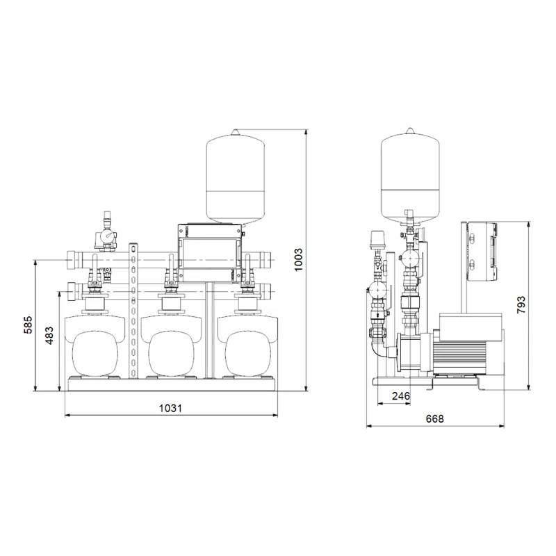 Насосная станция Grundfos HYDRO MULTI-E 3 CME10-5 (арт. 99133625) Насосная станция Grundfos HYDRO MULTI-E 3 CME10-5 (арт. 99133625) — изображение 4