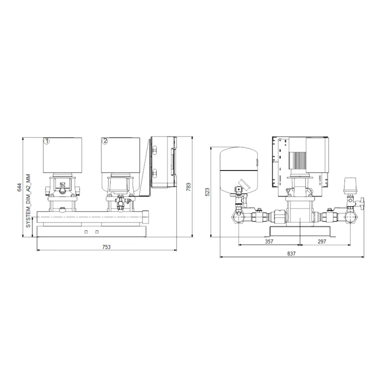 Насосная станция Grundfos HYDRO MULTI-E 2 CRE1-09 (арт. 98486595) Насосная станция Grundfos HYDRO MULTI-E 2 CRE1-09 (арт. 98486595) — изображение 2