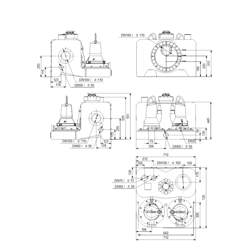 Насосная станция Grundfos MULTILIFT MDG.09.3.2 (арт. 97901137) Насосная станция Grundfos MULTILIFT MDG.15.3.2 (арт. 97901140) — изображение 2