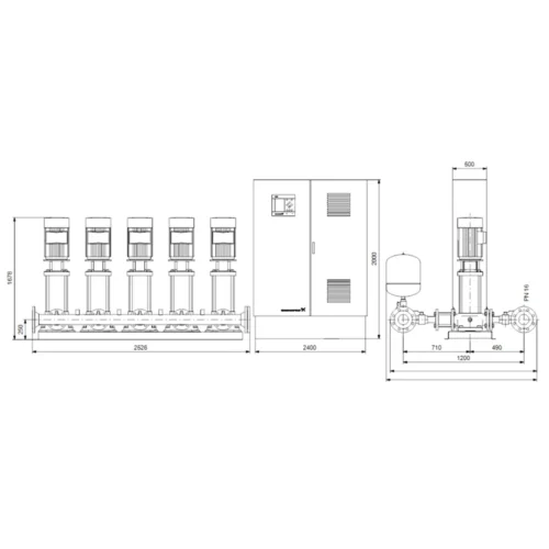 Насосная станция Grundfos HYDRO MPC-E 5 CR90-3-1 50/60HZ RUS (арт. 98439580)