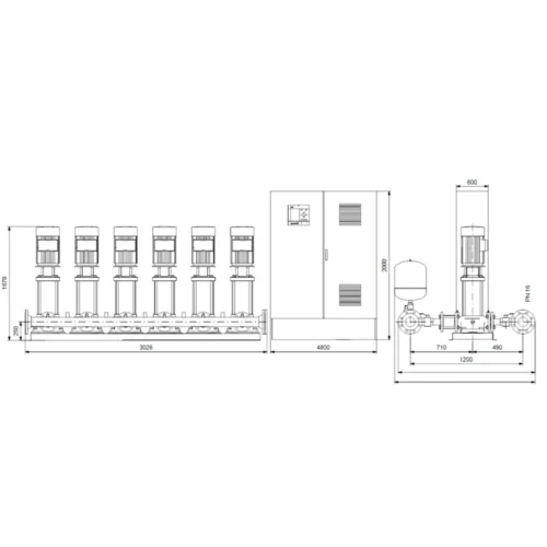 Насосная станция Grundfos HYDRO MPC-E 6 CR90-3-1 50/60HZ RUS (арт. 98439581)