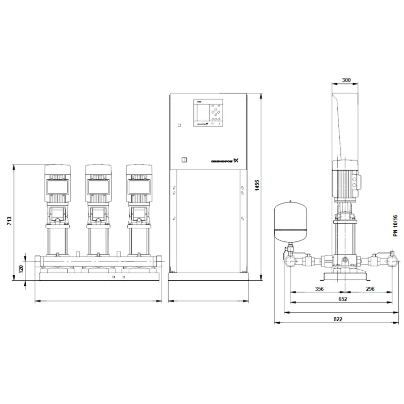 Насосная станция Grundfos HYDRO MPC-F 3CR5-8 (арт. 97520763) Насосная станция Grundfos HYDRO MPC-F 3CR5-8 (арт. 97520763) — изображение 4