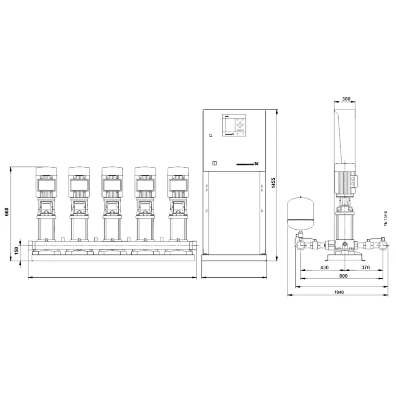 Насосная станция Grundfos HYDRO MPC-F 5CR10-3 (арт. 97520888) Насосная станция Grundfos HYDRO MPC-F 5CR10-3 (арт. 97520888) — изображение 4