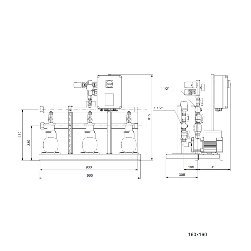 Насосная станция Grundfos HYDRO MULTI-S 3 CM3-6 (арт. 91047079) Насосная станция Grundfos HYDRO MULTI-S 3 CM3-6 (арт. 91047079) — изображение 2