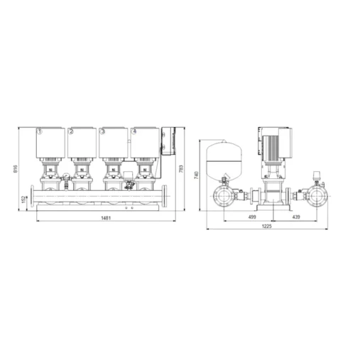 Насосная станция Grundfos HYDRO MULTI-E 4 CRE15-2 (арт. 99133065) Насосная станция Grundfos HYDRO MULTI-E 4 CRE15-2 (арт. 99133065)