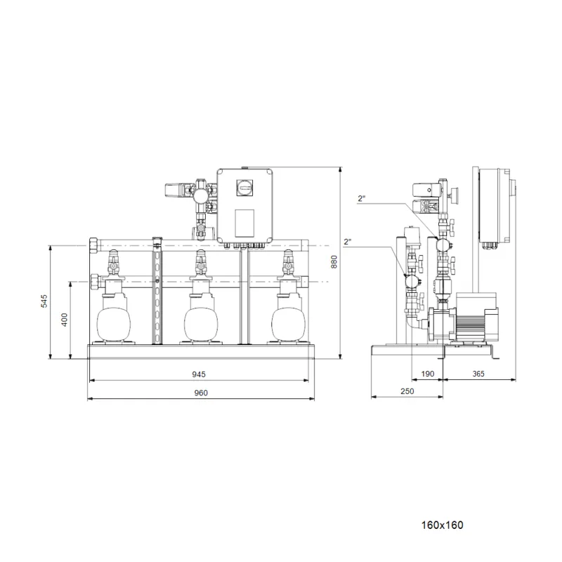 Насосная станция Grundfos HYDRO MULTI-S 3 CM5-7 (арт. 91047113) Насосная станция Grundfos HYDRO MULTI-S 3 CM5-7 (арт. 91047113) — изображение 2