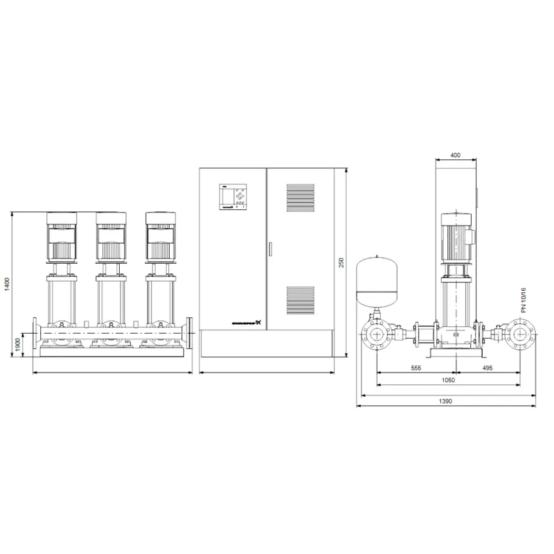 Насосная станция Grundfos HYDRO MPC-F 3CR45-3 (арт. 97520795) Насосная станция Grundfos HYDRO MPC-F 3CR45-3 (арт. 97520795) — изображение 4