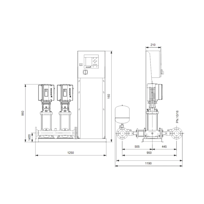 Насосная станция Grundfos HYDRO MPC-S 2 CR 15-3 (арт. 95044758) Насосная станция Grundfos HYDRO MPC-S 2 CR 15-3 (арт. 95044758) — изображение 2