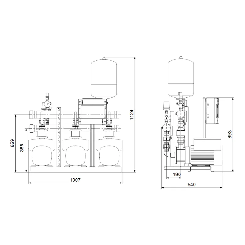 Насосная станция Grundfos HYDRO MULTI-E 3 CME5-06 (арт. 98494951) Насосная станция Grundfos HYDRO MULTI-E 3 CME5-06 (арт. 98494951) — изображение 4