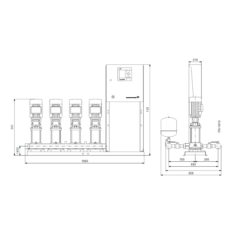 Насосная станция Grundfos HYDRO MPC-S 4 CR 3-5 (арт. 95044674) Насосная станция Grundfos HYDRO MPC-S 4 CR 3-5 (арт. 95044674) — изображение 4
