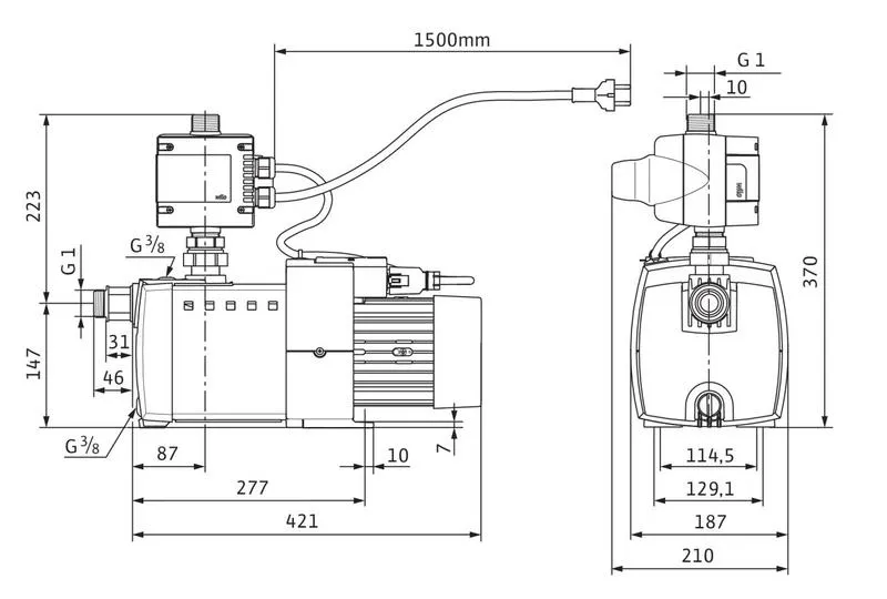 Насосная станция Wilo HIMULTI 3 C 1-24 P (арт. 2543599) Насосная станция Wilo HIMULTI 3 C 1-24 P (арт. 2543599) — изображение 2