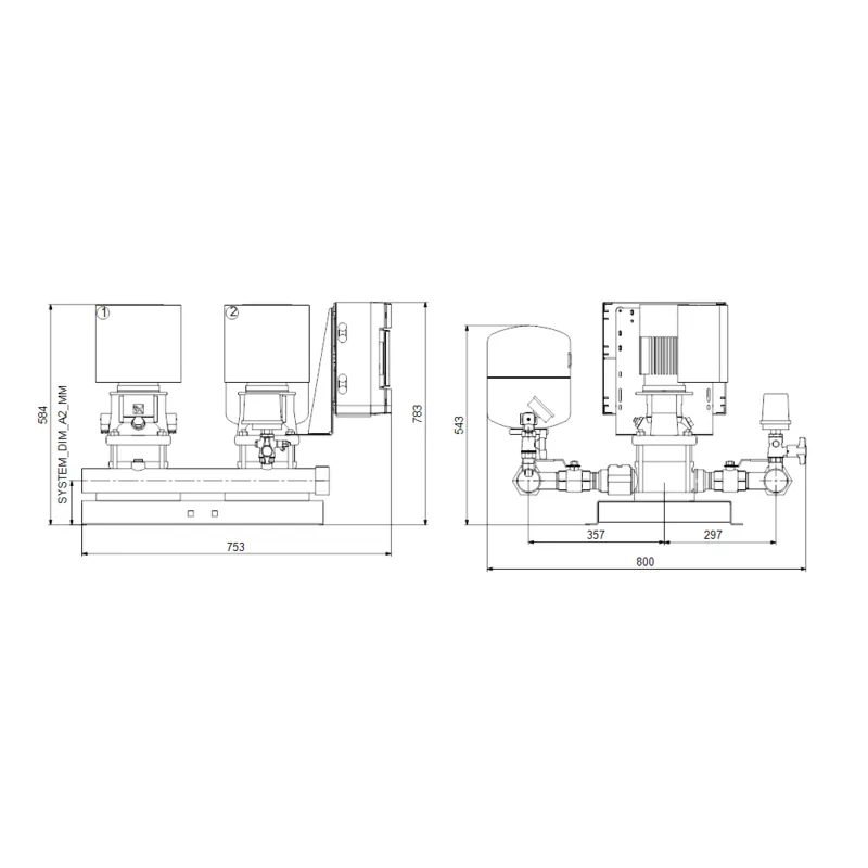 Насосная станция Grundfos HYDRO MULTI-E 2 CRE1-06 (арт. 98486549) Насосная станция Grundfos HYDRO MULTI-E 2 CRE1-06 (арт. 98486549) — изображение 2