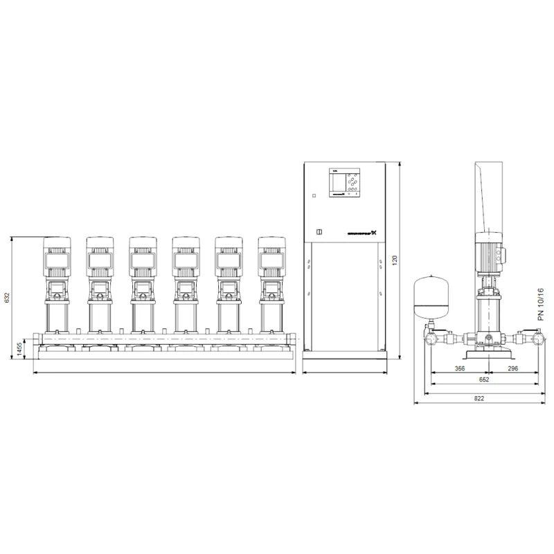 Насосная станция Grundfos HYDRO MPC-F 6CR5-5 (арт. 97520942) Насосная станция Grundfos HYDRO MPC-F 6CR5-5 (арт. 97520942) — изображение 4