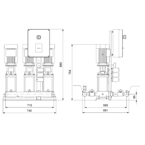 Насосная станция Grundfos HYDRO MULTI-S P 3CR3-12 1X230/50HZ,N,PE (арт. 95922937) Насосная станция Grundfos HYDRO MULTI-S P 3CR3-12 1X230/50HZ,N,PE (арт. 95922937)