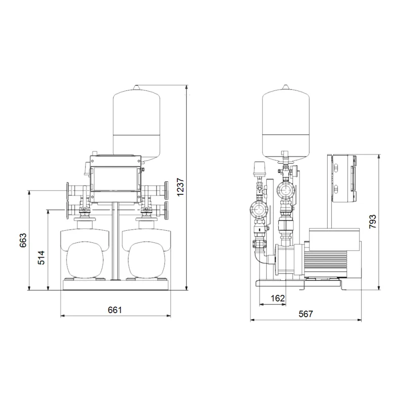 Насосная станция Grundfos HYDRO MULTI-E 2 CME15-2 (арт. 99133627) Насосная станция Grundfos HYDRO MULTI-E 2 CME15-2 (арт. 99133627) — изображение 4