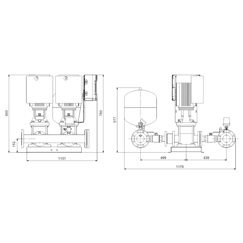 Насосная станция Grundfos HYDRO MULTI-E 2 CRE20-4 (арт. 99133104) Насосная станция Grundfos HYDRO MULTI-E 2 CRE20-4 (арт. 99133104) — изображение 4