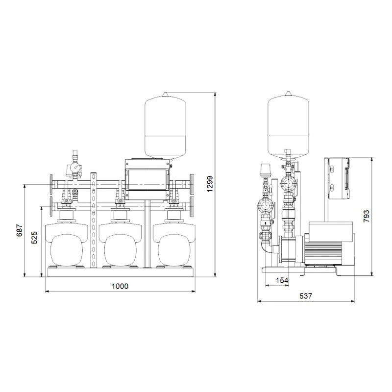 Насосная станция Grundfos HYDRO MULTI-E 3 CME15-2 (арт. 99133642) Насосная станция Grundfos HYDRO MULTI-E 3 CME15-2 (арт. 99133642) — изображение 4