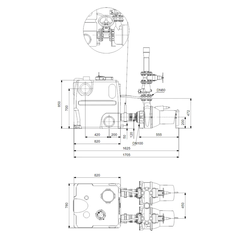 Насосная станция Grundfos MULTILIFT MD1.80.80.15.4.50D/450.SL (арт. 97577857) Насосная станция Grundfos MULTILIFT MD1.80.80.22.4.50D/450.SL (арт. 97577859) — изображение 2