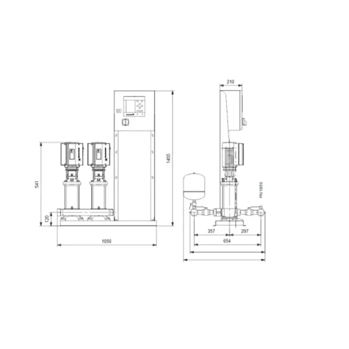 Насосная станция Grundfos HYDRO MPC-E 2 CRE3-2 50/60HZ RUS (арт. 98423292) Насосная станция Grundfos HYDRO MPC-E 2 CRE3-2 50/60HZ RUS (арт. 98423292)