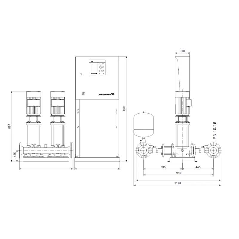 Насосная станция Grundfos HYDRO MPC-F 2CR20-3 (арт. 97520721) Насосная станция Grundfos HYDRO MPC-F 2CR20-3 (арт. 97520721) — изображение 4
