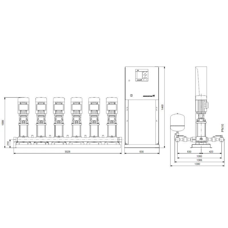 Насосная станция Grundfos HYDRO MPC-E 6 CRE45-1 (арт. 99208337) Насосная станция Grundfos HYDRO MPC-E 6 CRE45-1 (арт. 99208337) — изображение 4