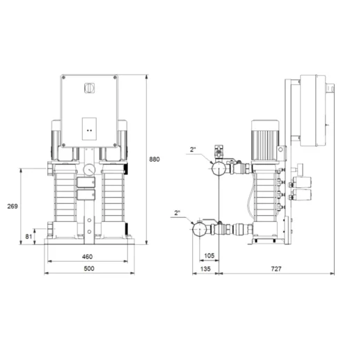 Насосная станция Grundfos HYDRO MULTI-S 2 CMV5-9 (арт. 97923539) Насосная станция Grundfos HYDRO MULTI-S 2 CMV5-9 (арт. 97923539)
