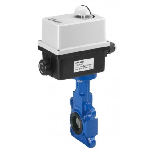 Ридан(DANFOSS) 065B8453 — Затвор дисковый поворотный VFY-WA с центрирующими проушинами, PN16, DN100, корпус GG25, диск — чугун GGG40, уплотнение EPDM, с электроприводом AMB-Y 065B8453
