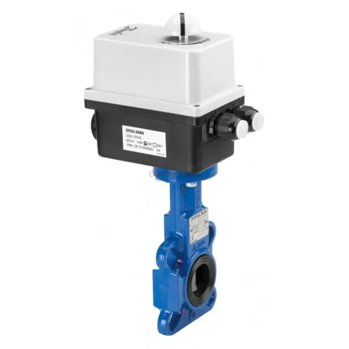Ридан(DANFOSS) 082G7401 — Затвор дисковый поворотный VFY-WA с центрирующими проушинами, PN16, DN65, корпус GG25, диск — чугун GGG40, уплотнение EPDM, с электроприводом AMB-Y 082G7401