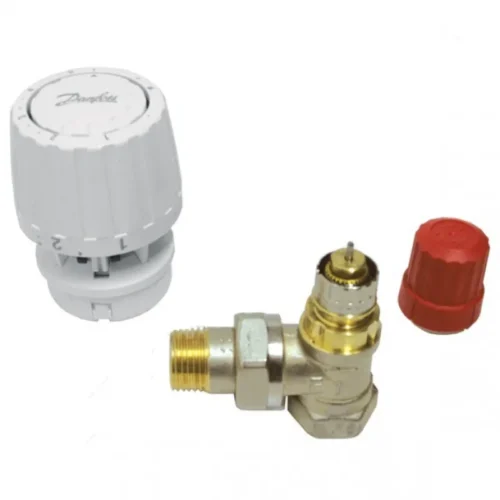 Комплект для радиаторов Danfoss: клапан RTR-G Ду15, угловой + термоэлемент RTR7090